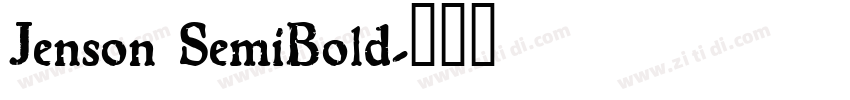 Jenson SemiBold字体转换